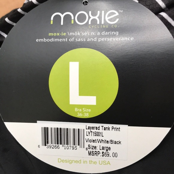 Moxie Sz L Tank Cycle Sport Black Neon Yellow - Picture 3 of 4